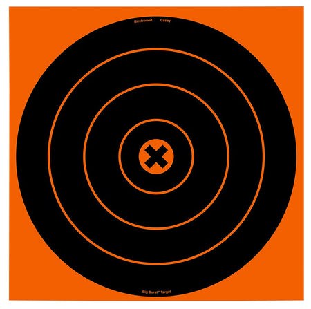 Birchwood Casey Big Burst Revealing 12" Bullseye Paper Target Black/Orange 3 Pack