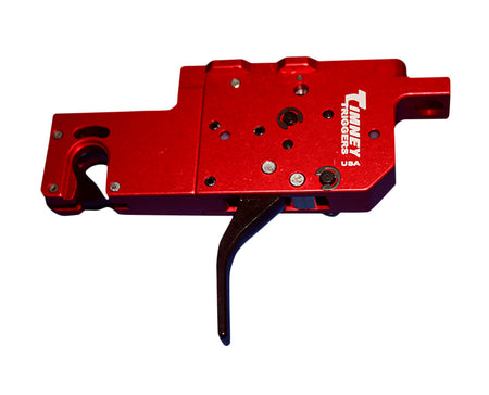 Timney RPR Two-Stage Straight Trigger 8 oz First Stage 1 lb Second Stage Black/Red Ruger Precision