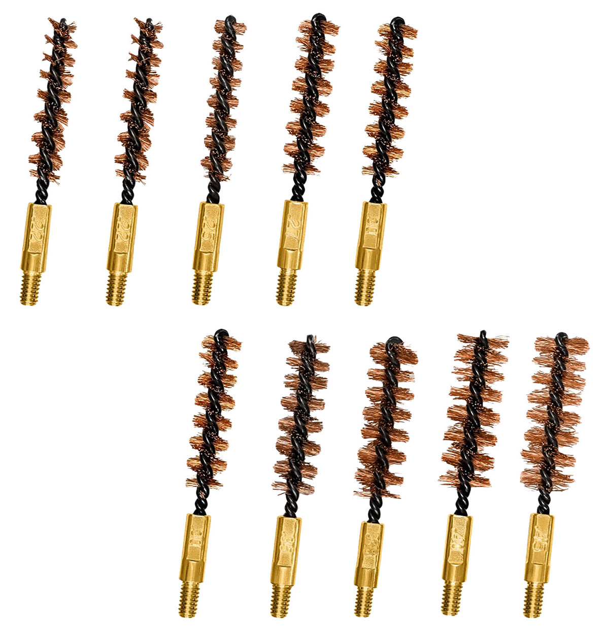 Otis FG380BP Multi-Caliber Bronze Bore Brush Set for Rifle and Pistol 10-Pack