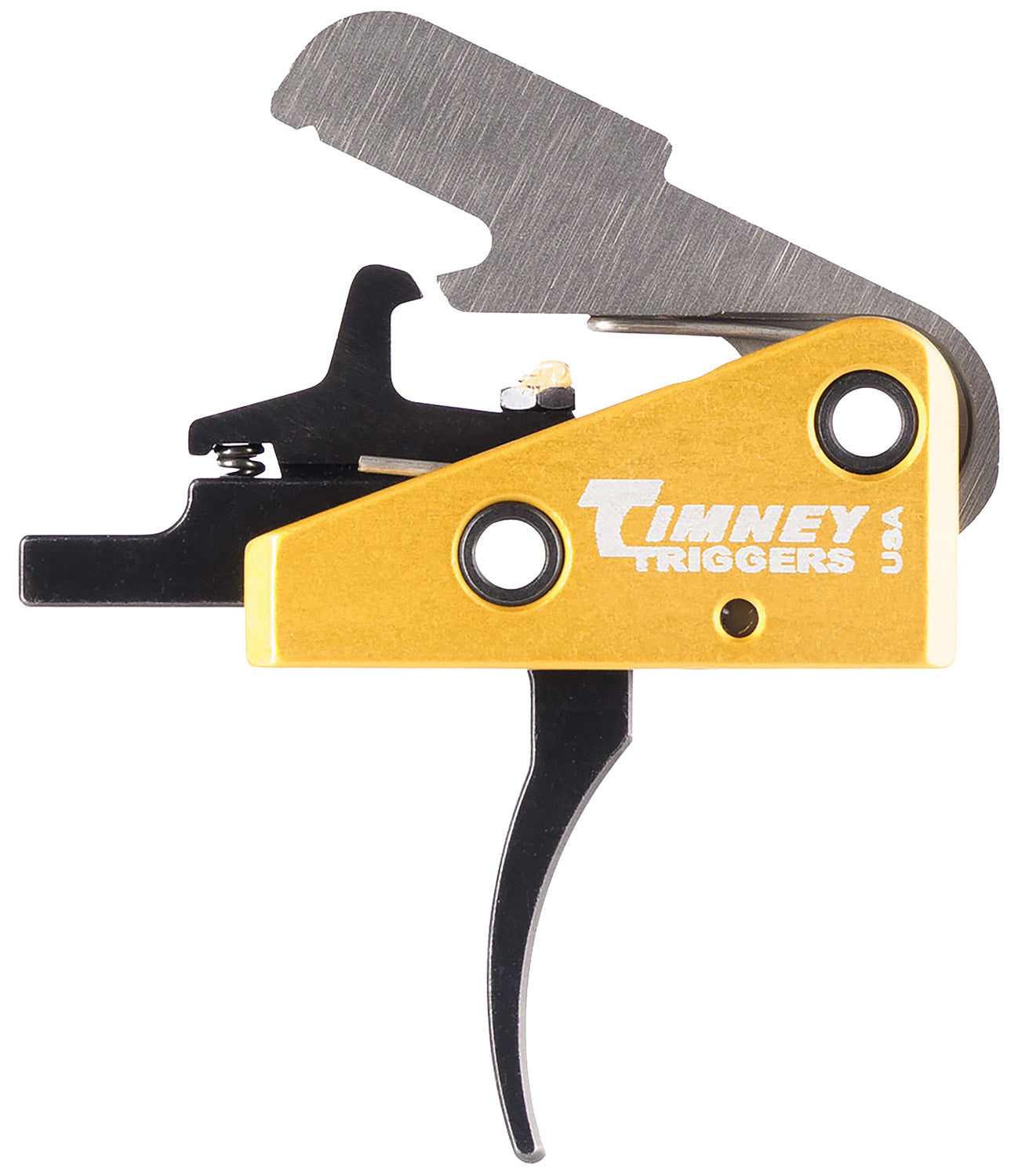 Timney Competition Curved Trigger 3 lb Pull Black/Gold Finish for AR-15 Small Pin