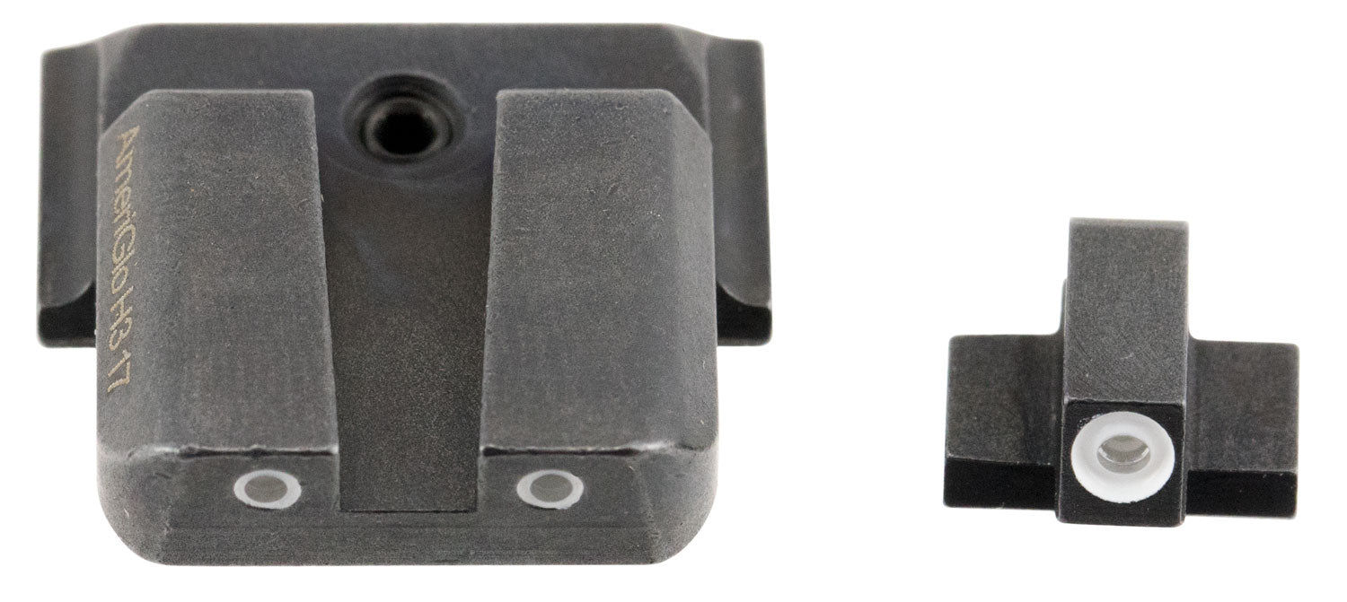 AmeriGlo SW801 Tritium Sight Set for S&W M&P - Green Tritium w/ White Outline