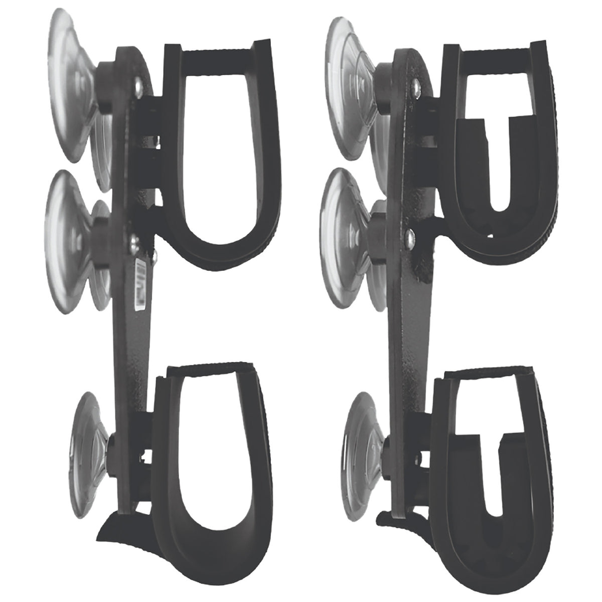 Rugged Gear 10020 Vehicle Suction Cup Gun Rack Black Metal
