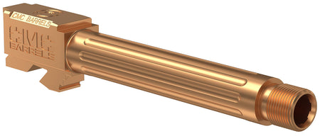 CMC Triggers 75513 Glock 17 Gen3-4 Compatible 9mm 4.48" Bronze DLC Stainless Steel Threaded Match Barrel