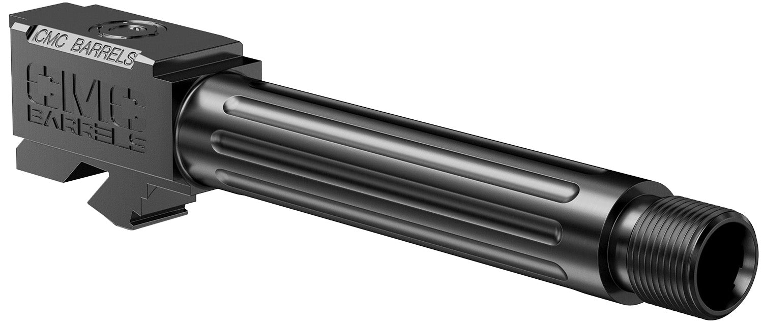 CMC Triggers 75521 Glock 19 Gen3-4 Compatible 9mm 4.01" Black DLC Stainless Steel Threaded Match Barrel