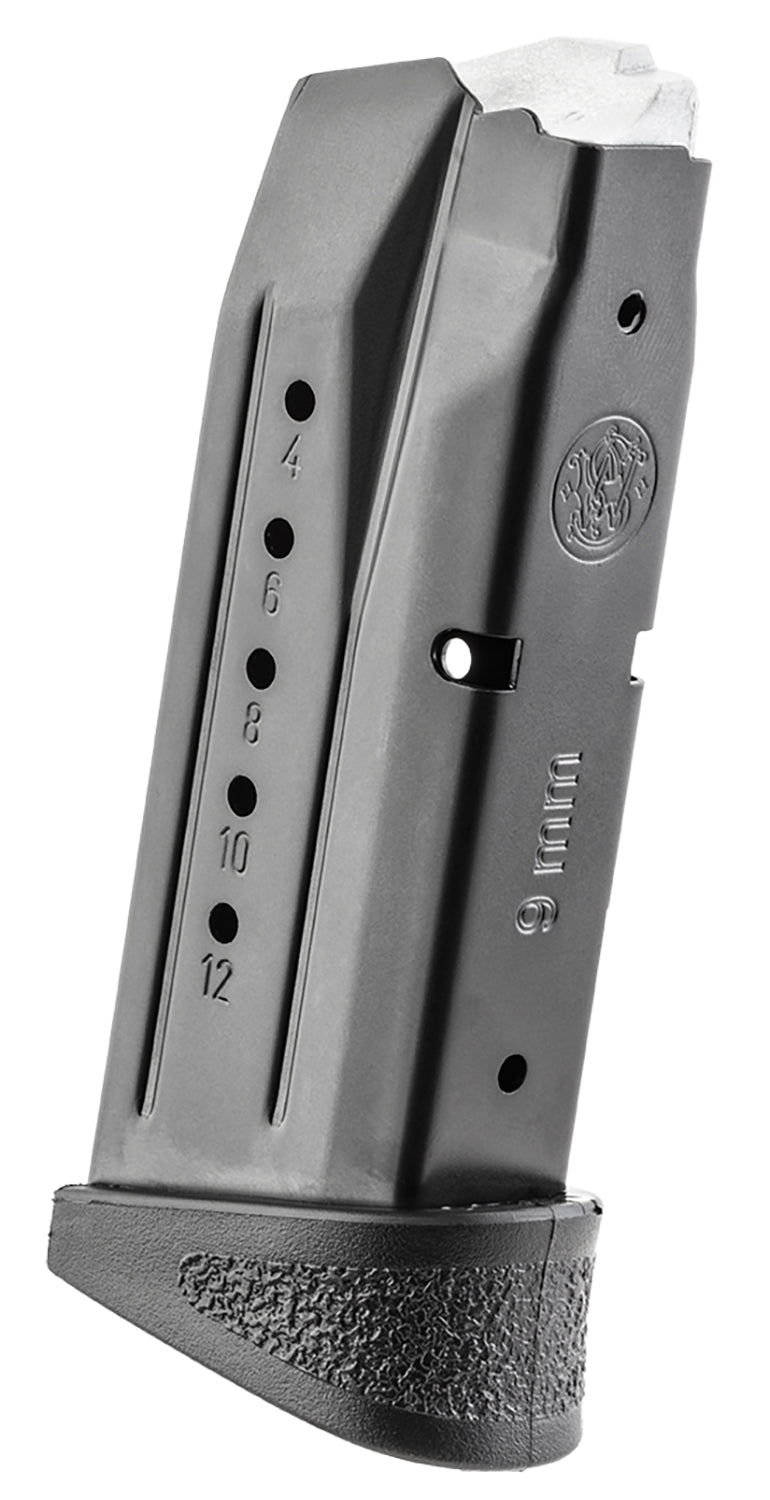 Smith & Wesson M&P Compact 12rd 9mm Luger Blued Steel Pistol Magazine w/ Finger Rest