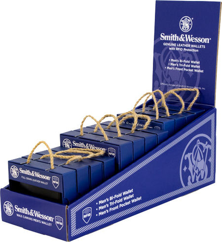 Cameleon S&W Leather Wallet Display 12-Piece Set