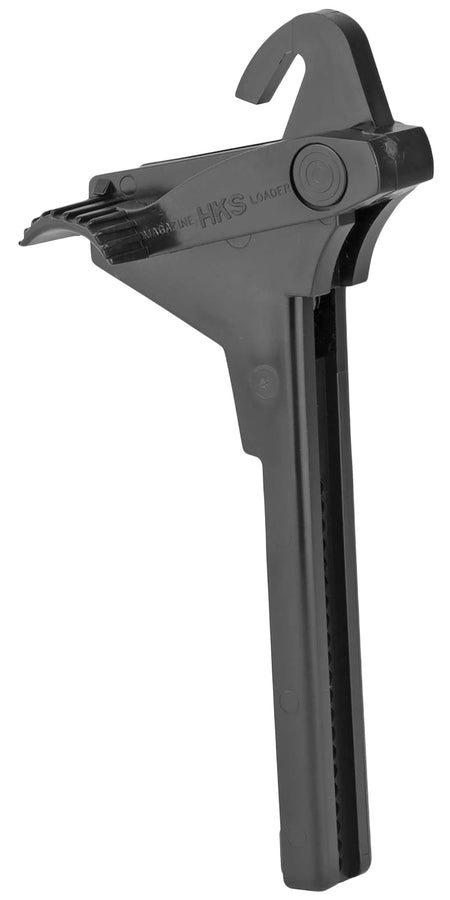 HKS 451 Single Stack Pistol Mag Loader Adjustable Multi-Caliber Black Plastic