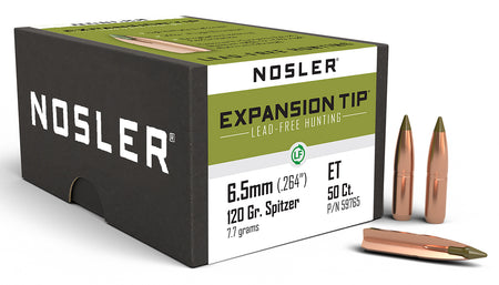 Nosler 59765 E-Tip Lead-Free 6.5 Creedmoor 120 Grain Spitzer 50/Box