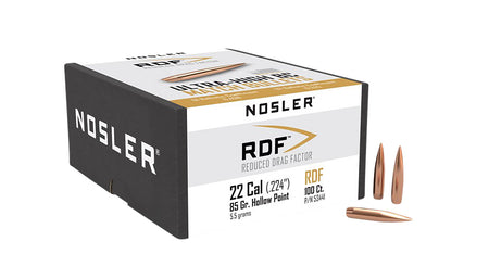 Nosler 53441 RDF Reduced Drag Factor 22 Caliber 85gr HPBT 100/Box