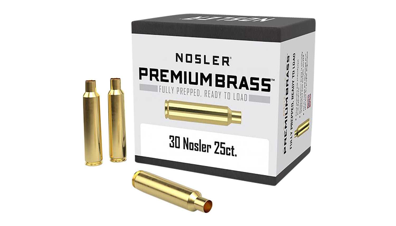 Nosler 10221 Unprimed Premium Brass Cases 30 Nosler 25-Count