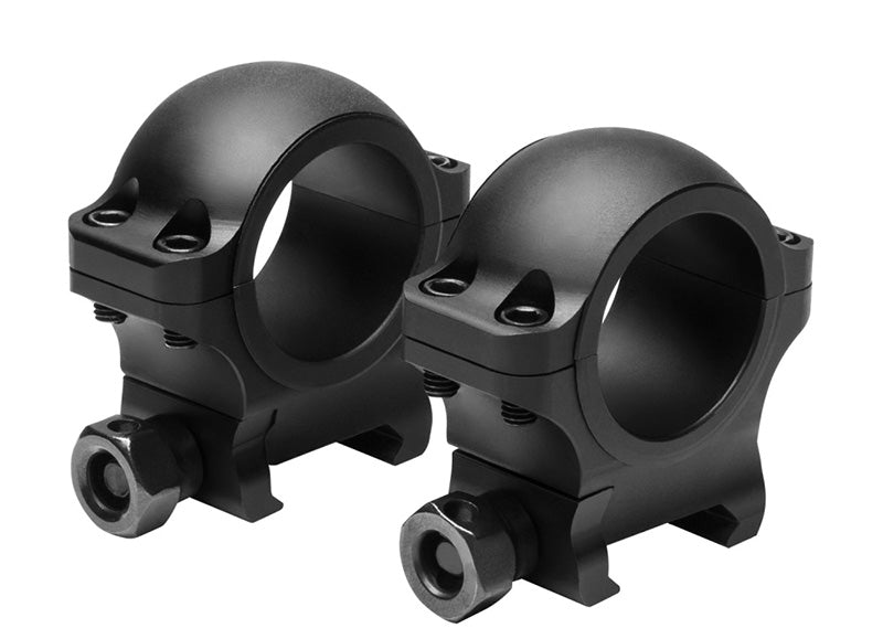 VISM Hunter 30mm Scope Ring Set - 0.9 Inch Height, Black Finish