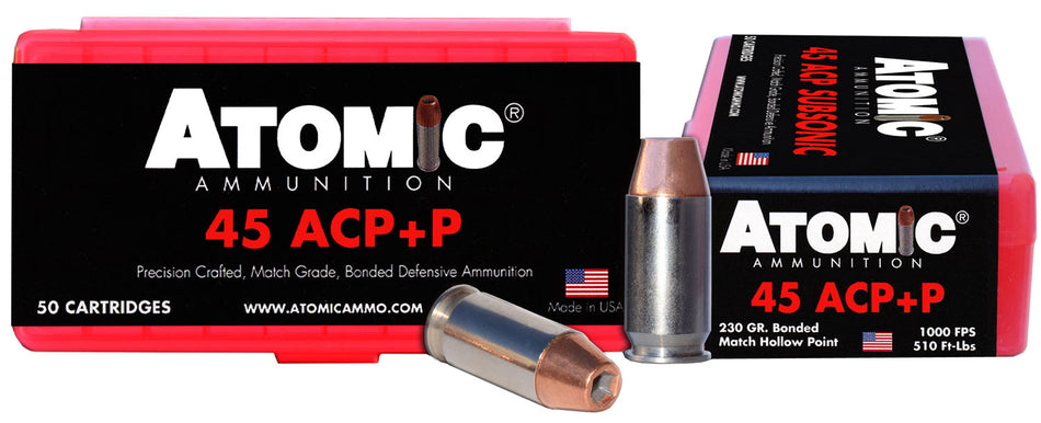 Atomic .45 ACP/Auto Precision Craft 230 grain Bonded Match Hollow Point ammunition