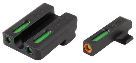 TruGlo TFX Pro TG13SM1PC Black Green Tritium & Fiber Optic Pistol Iron Sight Set