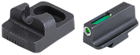 TruGlo TFX Pro TG13RM1PB Remington Shotgun Green Tritium Fiber Optic Front Sight and Black Rear Sight Set