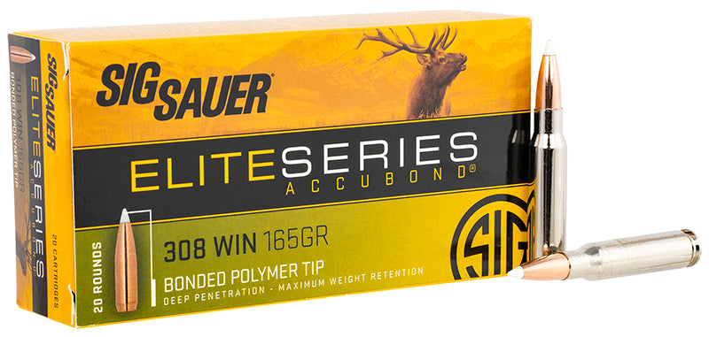 Sig Sauer Elite Hunting Nosler AccuBond 165 Grain .308 Win / 7.62x51mm 2840 fps 798681644414