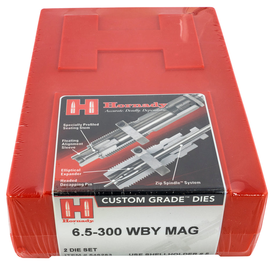 Hornady Custom Grade 2-Die Set 6.5-300 Wthby Mag Sizing and Seater