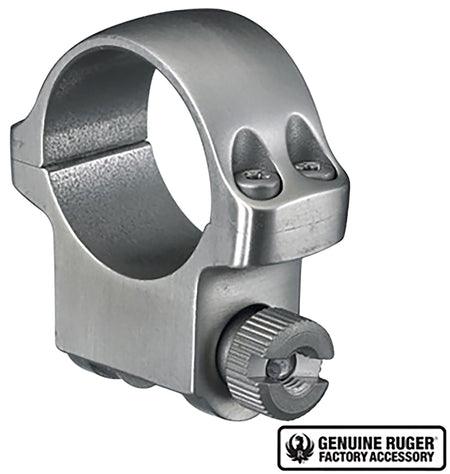 Ruger 4K 1" Medium Silver Scope Ring