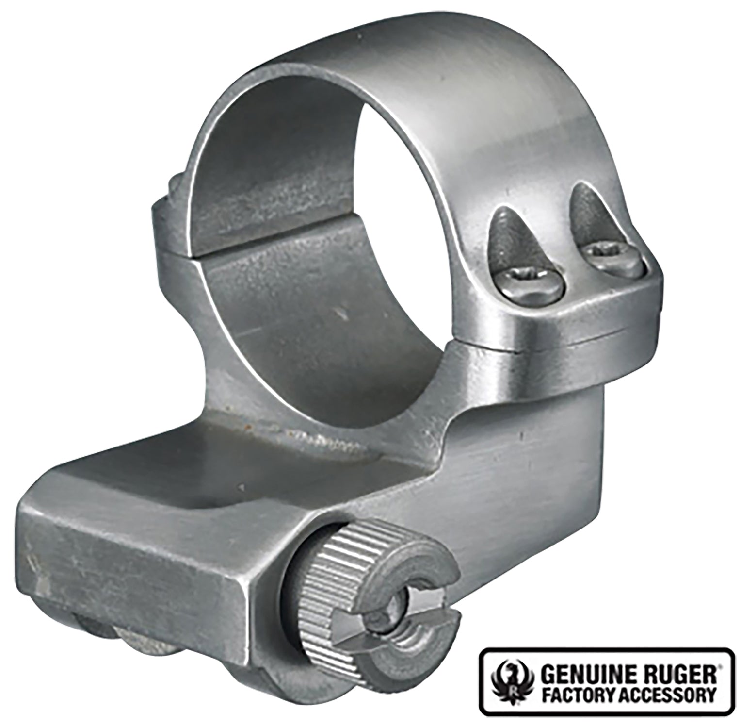 Ruger 4KO Offset 1" Medium Silver Scope Ring