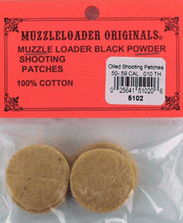 M-Loader Oiled Patches 50-59 Caliber .010 Muzzleloader 100 Pack