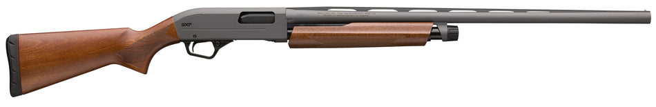 Winchester Repeating Arms 512480391 SXP High Grade 12 Gauge Pump 3" 4- 2.75" Shells 26" Black Chrome Vent Rib Barrel, Engraved Gloss Blued Aluminum Receiver, Fixed Grade II Oiled Walnut Stock, Invecto