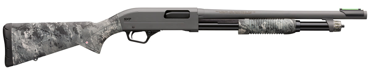 Winchester Repeating Arms 512450395 SXP Hybrid Defender 12 Gauge 3" Chamber 5+1 (2.75") 18", Gray Barrel/Rec, TrueTimber Midnight Synthetic Furniture, Fiber Optic Front