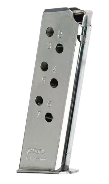 .32 ACP 7rd Nickel Magazine for PPK Pistol