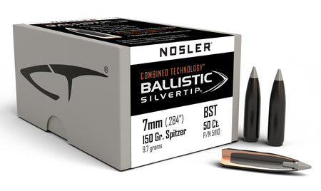 Nosler 51110 Combined Technology Ballistic Silvertip 7mm 150 Grain Bullets 50/Box
