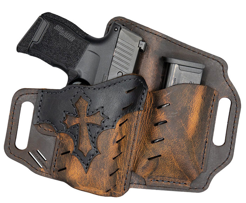 Versacarry Guardian Arc Angel Sub-Compact OWB Leather Holster Mag Pouch RH Sz4