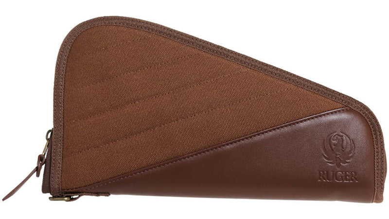 Ruger Wrangler 11" Revolver Case Canvas Faux Leather Caramel