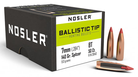 Nosler 28140 Ballistic Tip 7mm 140 Grain Polymer Tip Spitzer 50/Box
