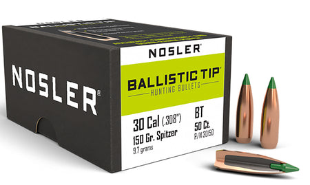 Nosler 30150 Ballistic Tip .30 Cal 150 Grain Polymer Tip Spitzer 50/Box