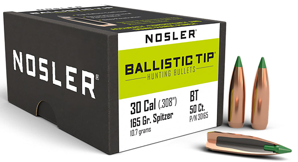 Nosler 30165 Ballistic Tip .30 Cal 165 Grain Polymer Tip Spitzer 50/Box