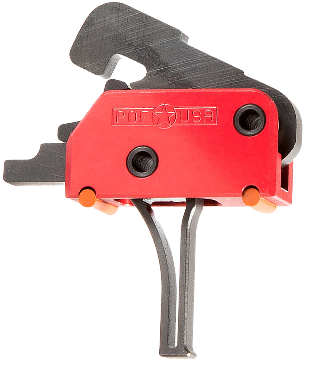 POF-USA 00858 AR Drop-In Black/Red Flat Single-Stage Trigger 3.5 lb Pull Weight