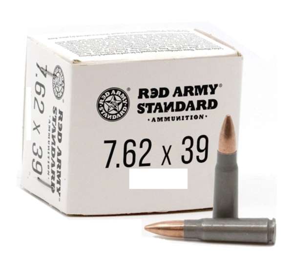 Century Arms 7.62x39mm RED ARMY STANDARD Rifle Ammo Target 122 grain Hollow Point Boat Tail ammunition