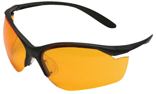 Howard Leight R01537 Vapor II Shooting Glasses Orange Anti-Fog Polycarbonate Black Frame Adult