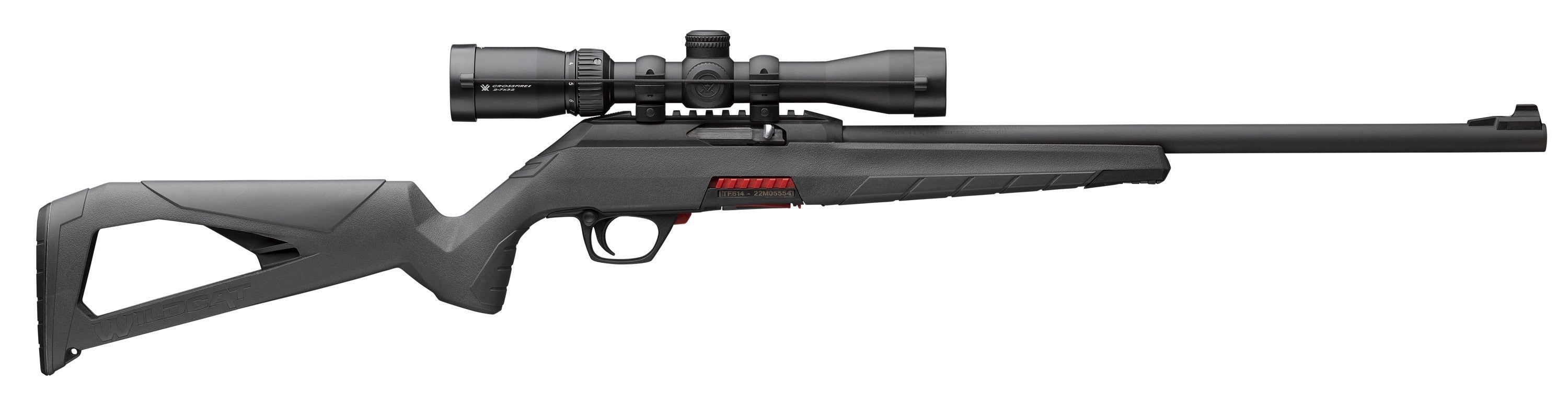 Winchester Repeating Arms 521155102 Wildcat w/Optic Full Size 22 LR 10+1 18" Matte Black Sporter Barrel, Picatinny Rail Matte Black Polymer Receiver, Gray Synthetic Thumbhole w/Picatinny Rail Stock, V