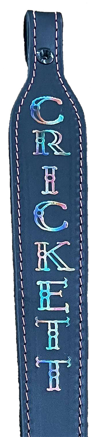 Crickett KSA802 Leather Rifle Sling Black w/ Pink Stitching 23" OAL