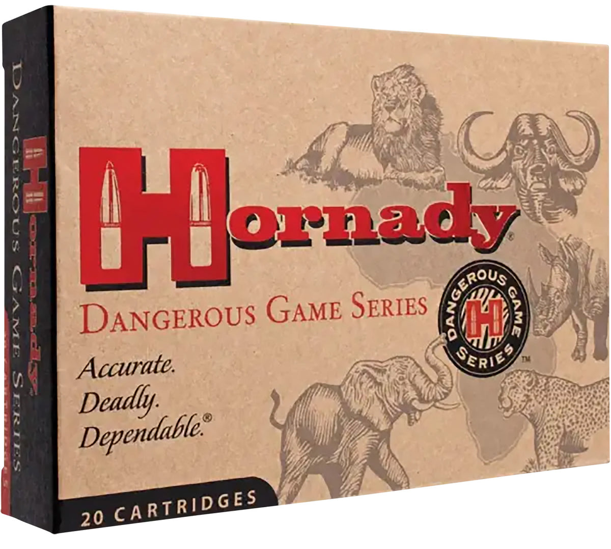 Hornady Dangerous Game Dangerous Game Solid 300 Grain .375 H&H Mag 2530 fps 090255823226