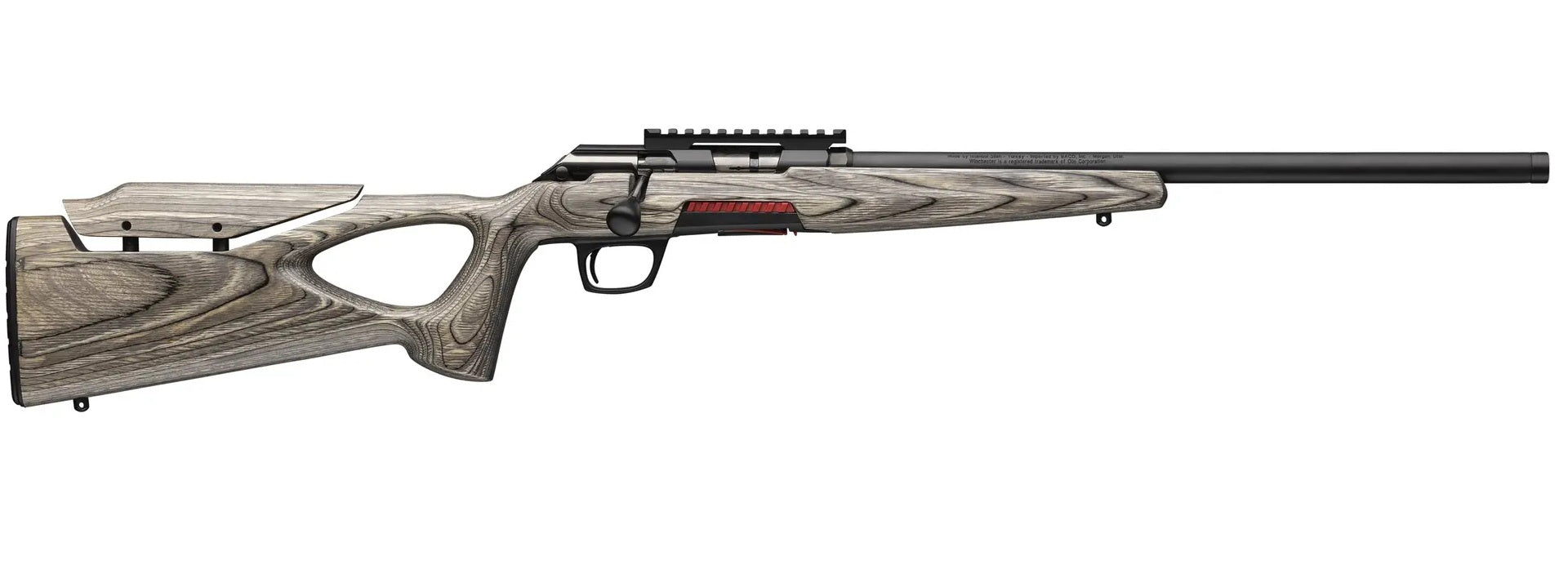 Winchester Repeating Arms 525227102 Xpert Target 22 LR 10+1 18" Matte Black Threaded Bull Barrel, Matte Black Picatinny Rail Steel Receiver, Gray Adj Comb & LOP Thumbhole Laminate Stock