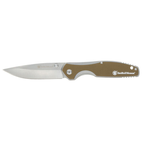 S&W Cleft Spring Assisted Folding Knife 3.38 Inch Blade G10 Grip
