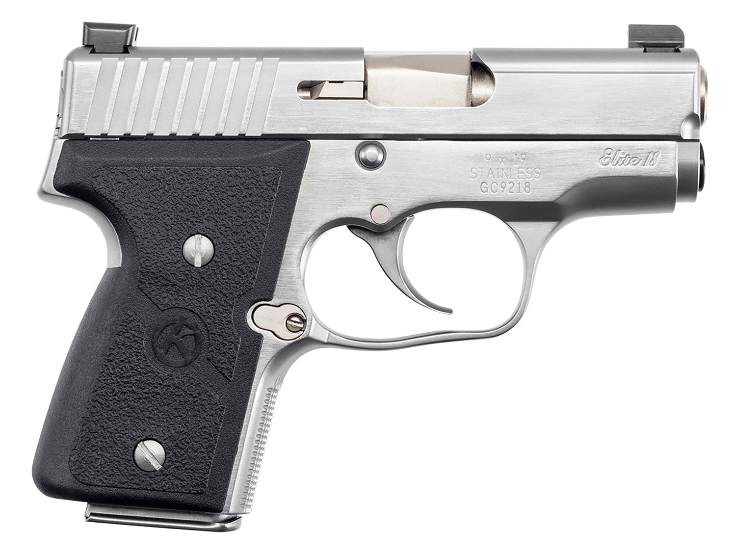 Kahr Arms M9098NA MK Elite *CA Compliant 9mm Luger Caliber 3" Barrel 6+1/7+1, Stainless, Black Grip