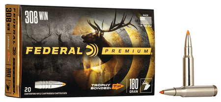 Federal Premium Trophy Bonded Tip 180 Grain .308 Win / 7.62x51mm 2620 fps 029465099510