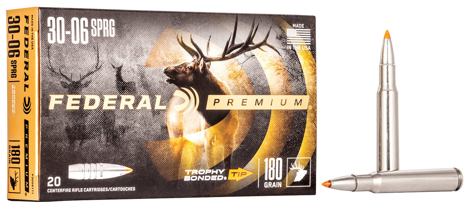 Federal Premium Trophy Bonded Tip 180 Grain .30-06 Springfield 2700 fps 029465099466