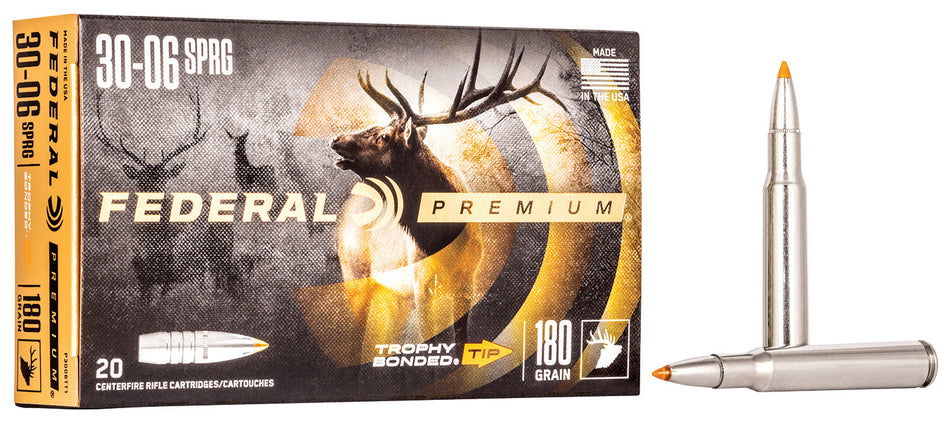 Federal Premium Trophy Bonded Tip 180 Grain .30-06 Springfield 2700 fps 029465099466