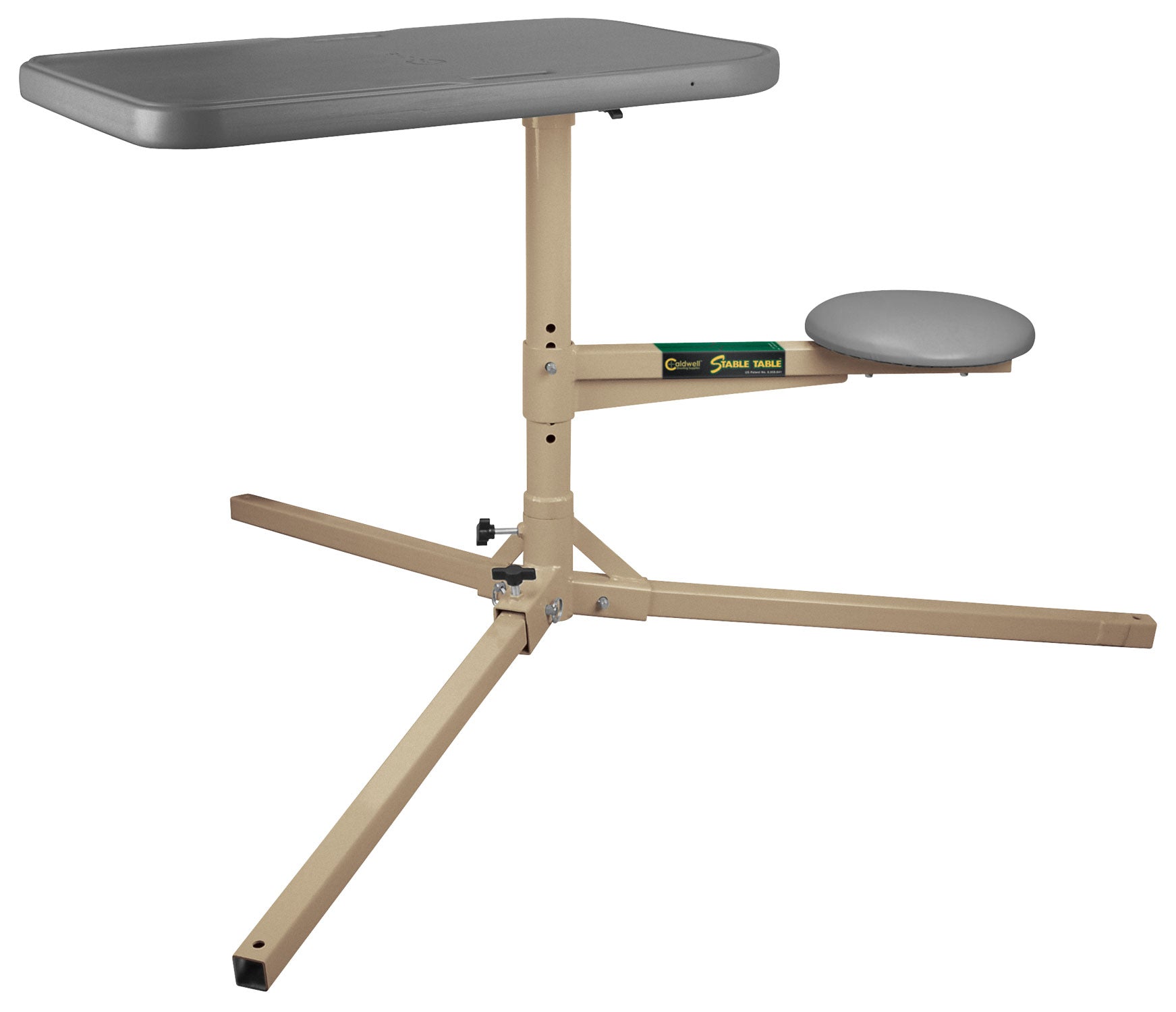 Caldwell 252552 Stable Table Welded Steel Shooting Bench with Padded Seat 23" x 34"