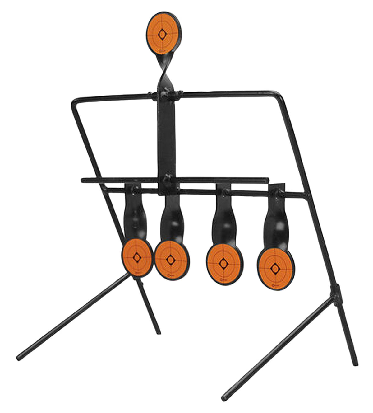 Caldwell 820585 Resetting Steel Airgun Target 1.50" AR500 Black/Orange Impact