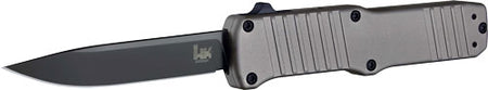 Hogue HK Hadron 3.375in OTF Auto Clip Point Aluminum Frame Gray