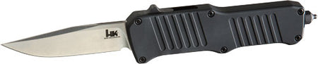Hogue HK Mini Incursion 2.95in OTF Automatic Clip Point Aluminum Matte Black
