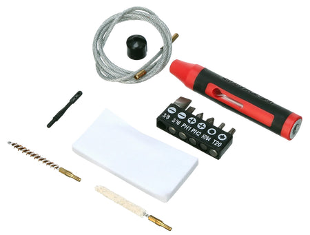 DAC Winchester .17 Caliber Rifle Gun Cleaning Kit 12 Pieces Black/Red