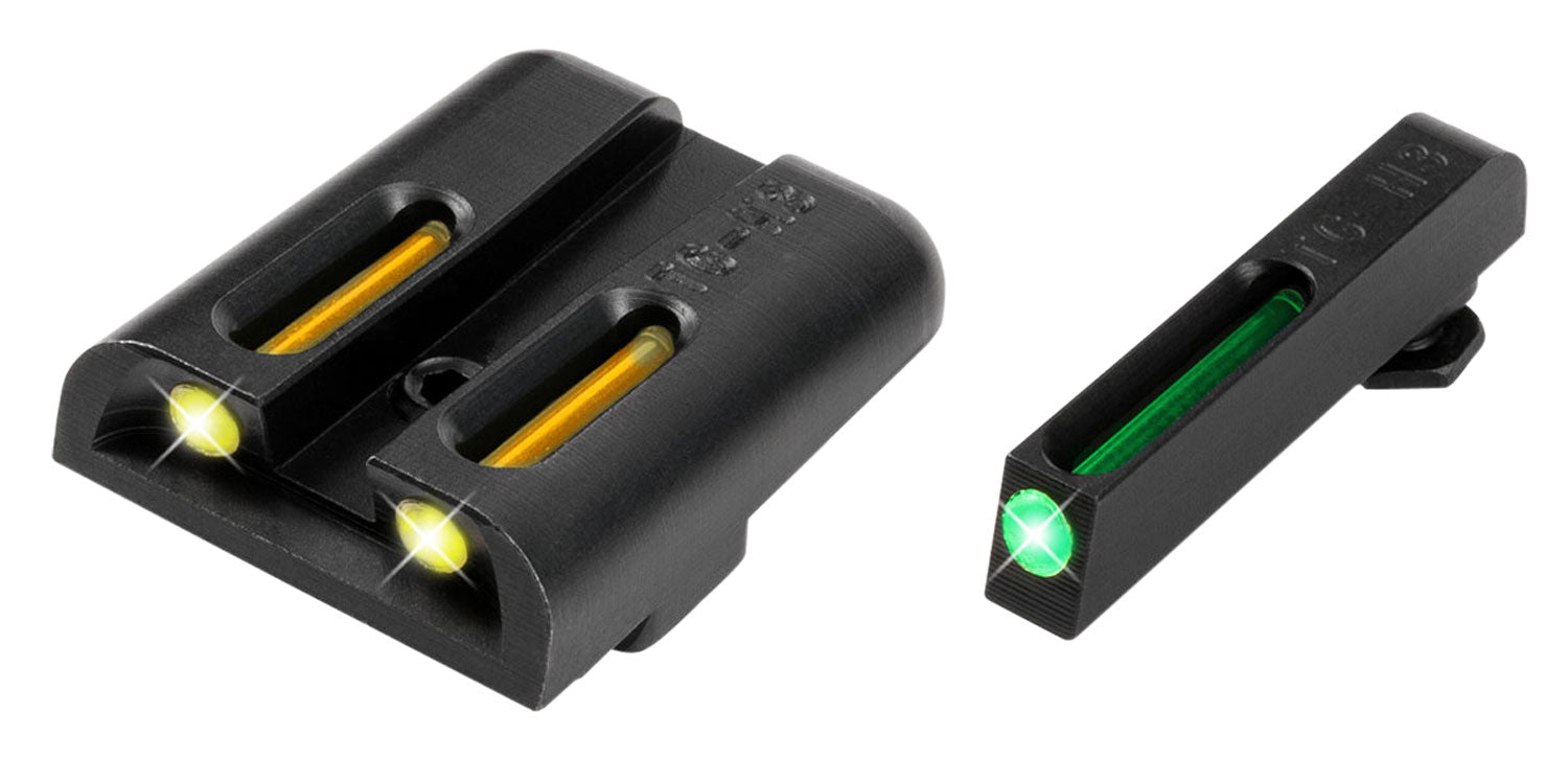 TruGlo TFO TG131GT1Y Green Tritium Fiber Optic Front Yellow Rear Sight Glock 17 19 22 23 Series